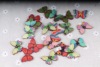 Foreign trade explosion 50/bag color painted wood quality butterfly DIY clothing and clothing accessories