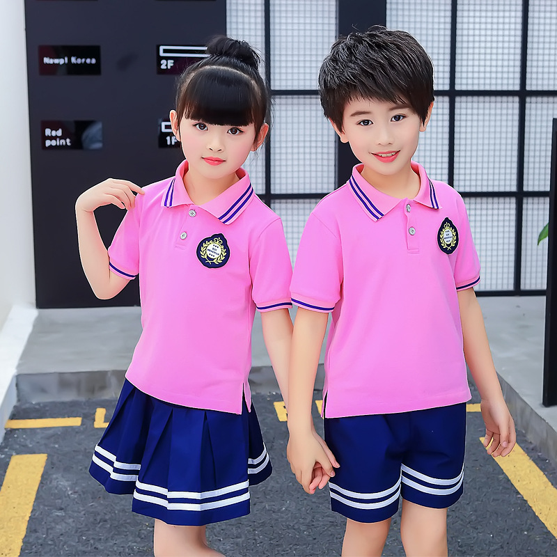 幼儿园园服中小学生夏季儿童新款男女装六一表演班服短袖套装658|ms