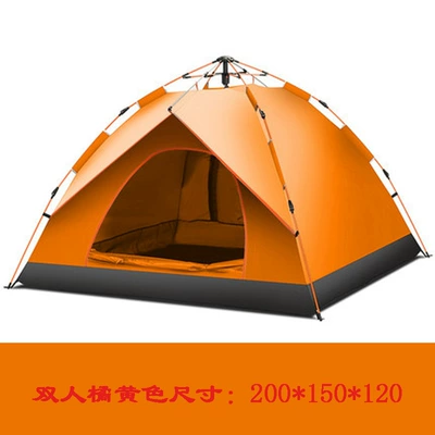 Çadırlar Camping Double-layer Automatic Tent - double-single-layer-orange-double