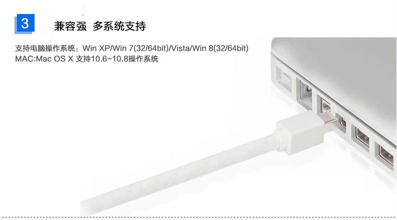 厂家直销Mini displayport to HDMI雷电mini dp转hdmi转接线