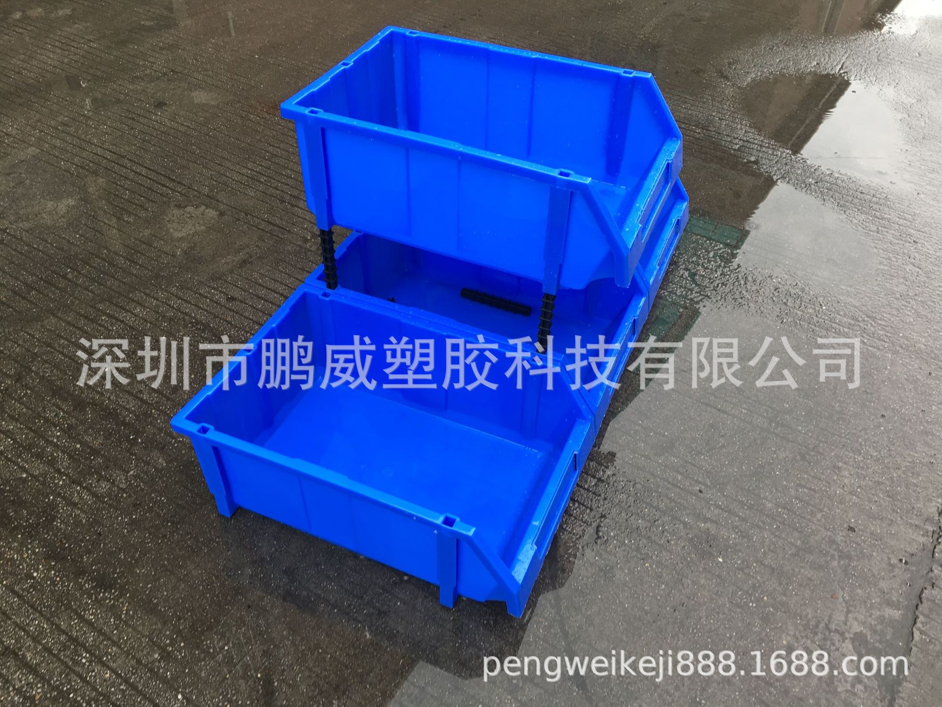 生产斜口式零件箱 带支架货架胶盒 多功能办公文件盒 斜口零件盒