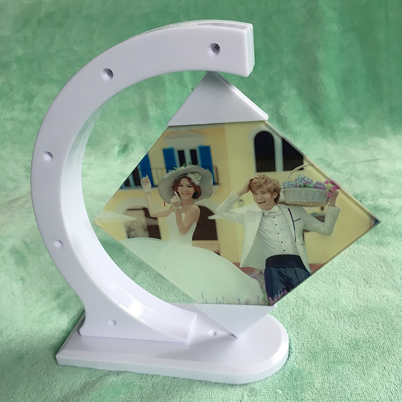 Thermal transfer blank Crystal glass Photo frame Swing sets Thermal transfer Consumables customized rotate Sublimation diy customized