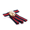 Accessory, fashionable bow tie, brooch with bow, European style