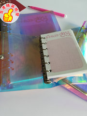 PVC Spiral Notebook, Colorful PP Transparent Spiral Binder A5A6A7 Spiral Notebook Handwritten Notebook Cover