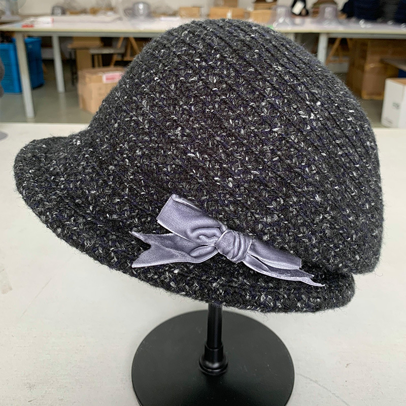 Factory Outlet Big Head Hat Knitted Wool Hat Autumn and Winter New Hat Warm 17AW-W1114A