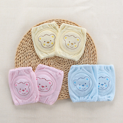 純棉嬰兒爬行護膝幼兒春秋季寶寶兒童護肘透氣防摔薄款0-1-2-3歲