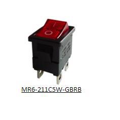 MR6-系列,DPST小翘板开关20A 125VAC 可承受高達128A突波 13x19mm