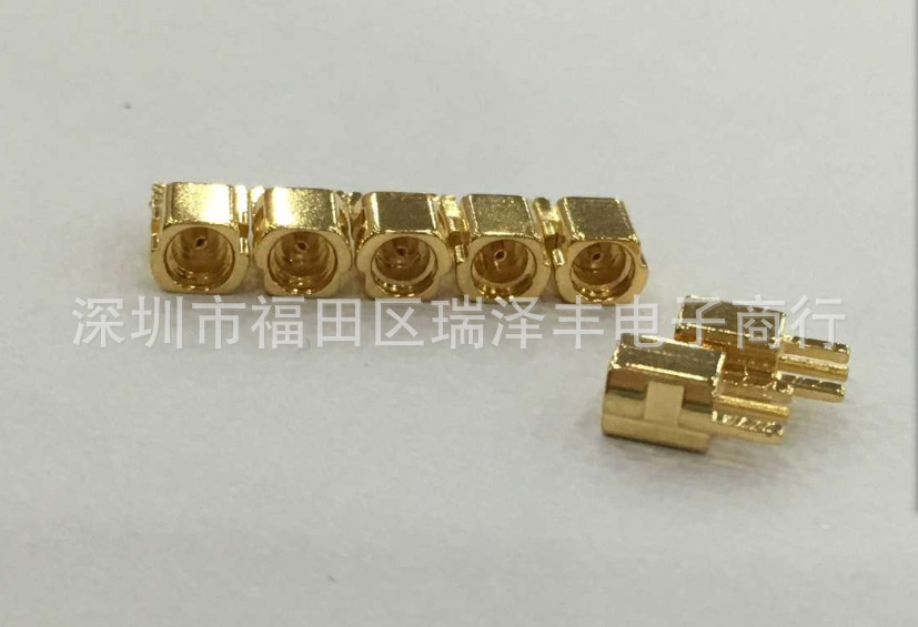 厂家销售耳机插座MMCX-KEF三脚贴片式带卡槽同轴连接器