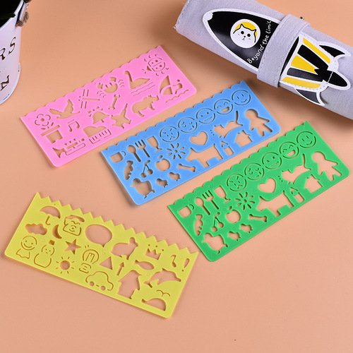 Soft ruler, 4-fold ruler, multifunctional template ruler, children's folding ruler, painting supplies, stationery ruler wholesale