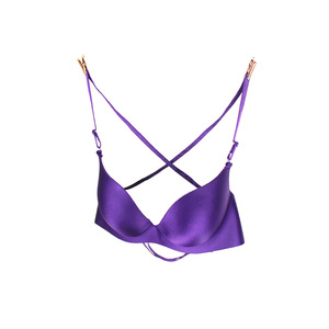 珀依兰 交叉肩带美背文胸新品无痕一片式 聚拢夏季细带露背内衣女