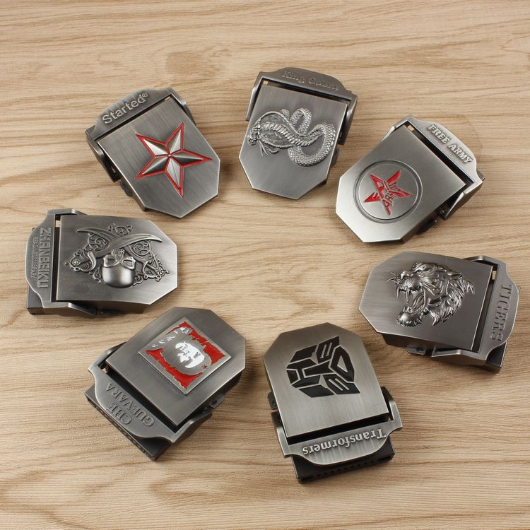 new pattern Kirsite Buckle man canvas belt Metal buckle Mold Manufactor customized LOGO wholesale