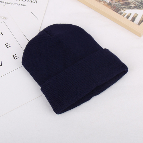 Minimalist solid color light board knitted yarn hat for men and women, couple fashion beanie hat, winter warm hat