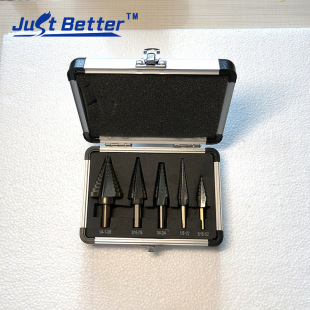 Factory direct 5-piece high-speed steel step drill inch set