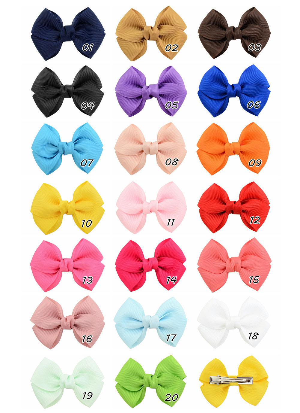 Fashion childrens bow hairpin headdress solid color flower multicolor hairpin  NHYLX579100picture1
