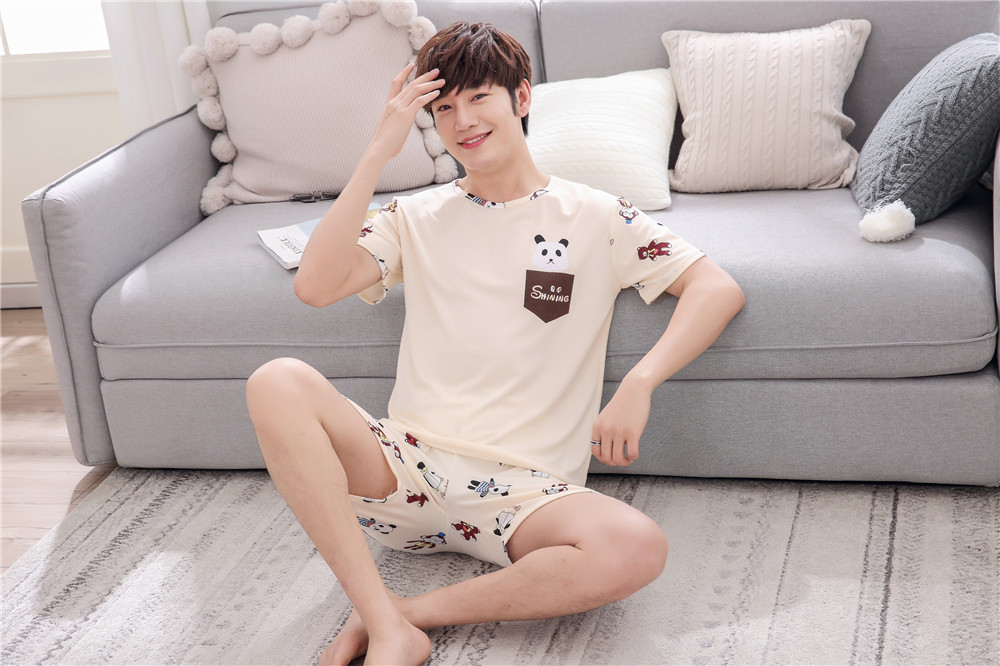 Cute Casual Style Short Sleeves Round Collar Polyester Lover’s Clothes Pajamas display picture 113