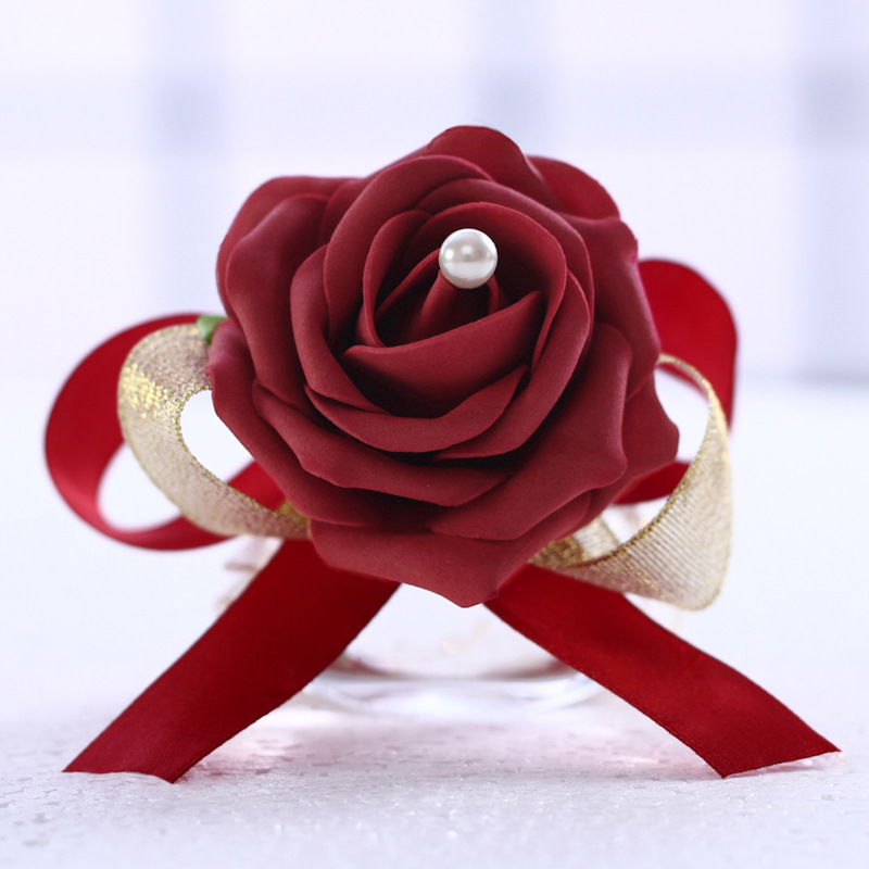 Manufactor Direct selling marry Supplies Wedding supplies children dance show Hand Flower bride Flower wrist wholesale