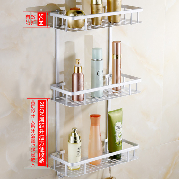 Punch holes Bathroom Shelves TOILET Hooked Corner shelf toilet Wash station Space aluminum Triangle basket Wall hanging