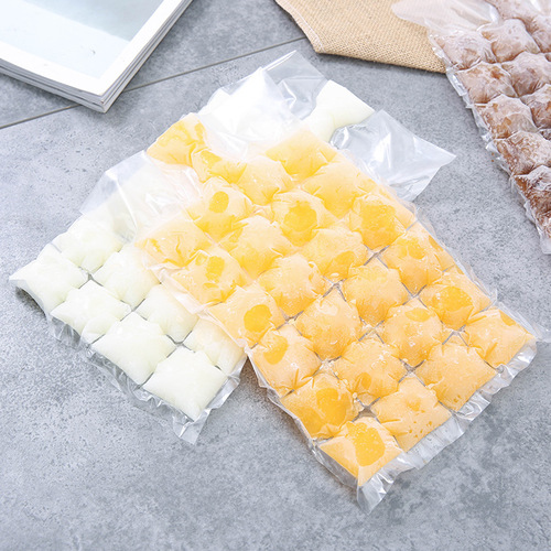 Summer self-sealing disposable ice bag, household frozen ice cube mold, ice cube bag, 1 pack of 10 pieces