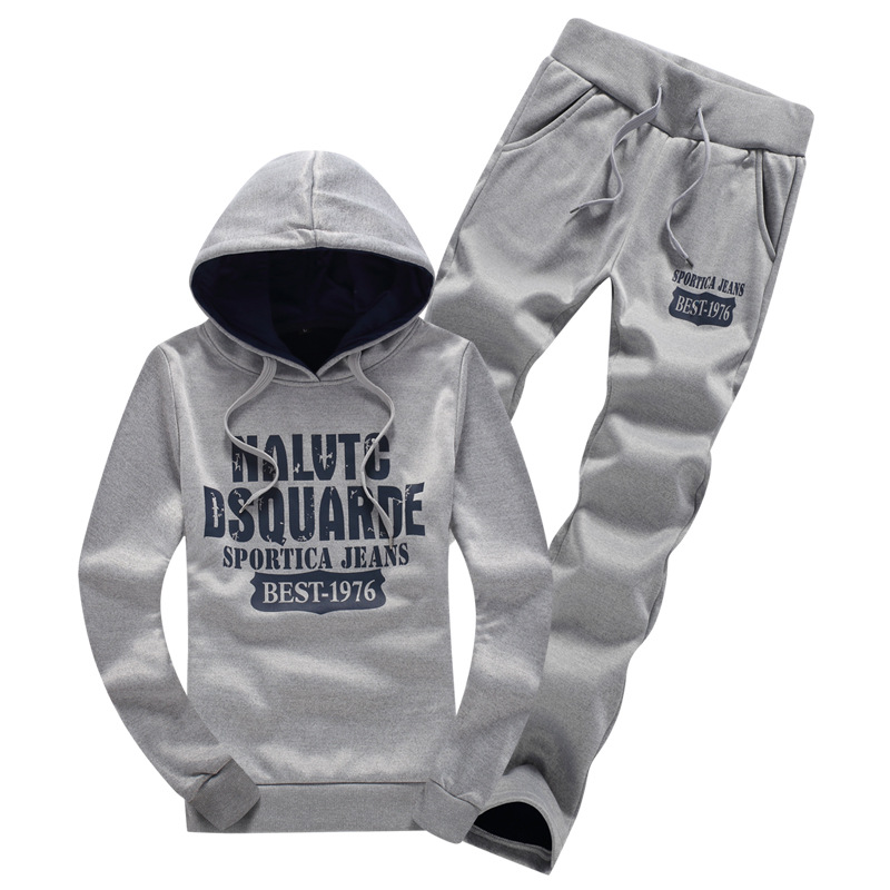 2018 otoño traje deportivo casual hombre encapuchado impresión suéter traje deportivo de hombre un cabello