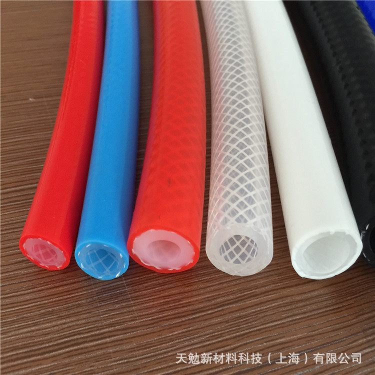 硅胶包纱管、硅胶加纱管、透明卫生硅橡胶加线加强管