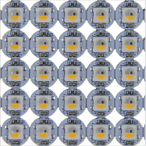 100 4-LED WS2812B rigid board small round dots 5V 5050 RGB RGBW built-in color-changing full-color light beads