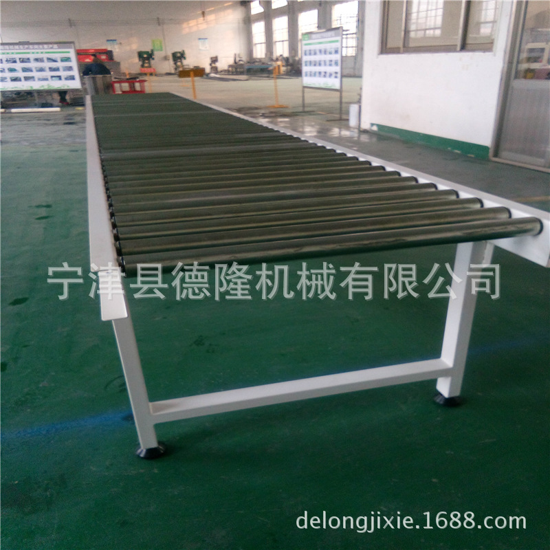 无动力滚筒线流水线镀锌托辊动力滚筒输送线不锈钢滚筒转弯机
