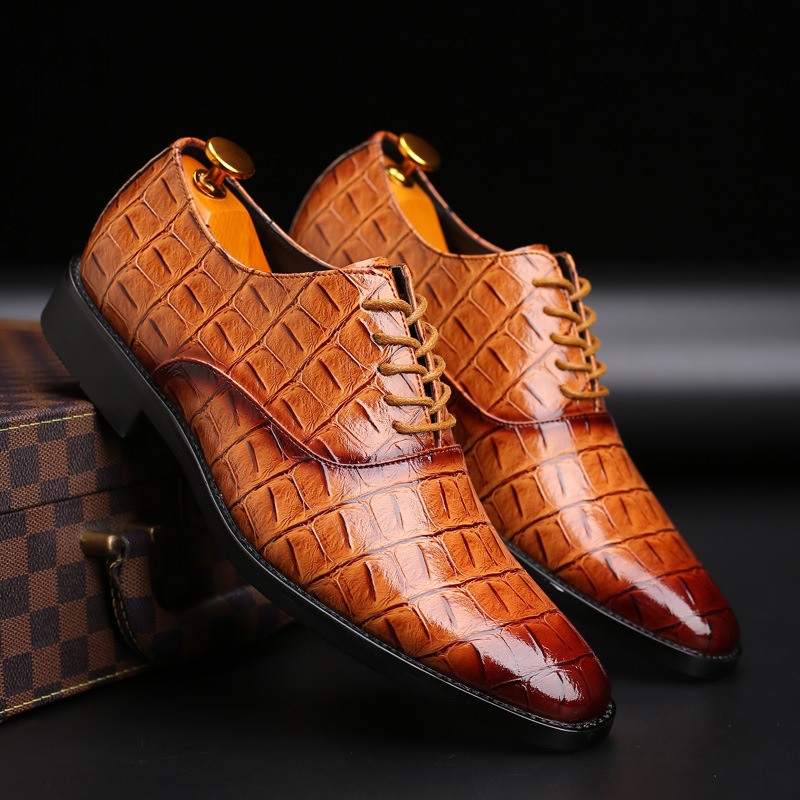 Spring new business casual formal shoes leather shoes men British casual men's shoes_vogvips.com