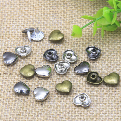 Manufacturers supply love Corner nail Peach Metal Rivets alloy heart-shaped rivet Can be customized