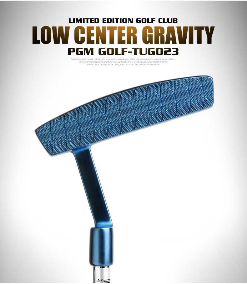 Gậy đánh golf PGM dạng putter đầu sừng bò, thân inox không mối nối, tay cầm PU lớn, dài 34 inch — TUG023 Vàng, TUG023 màu xanh lam chi tiết 10