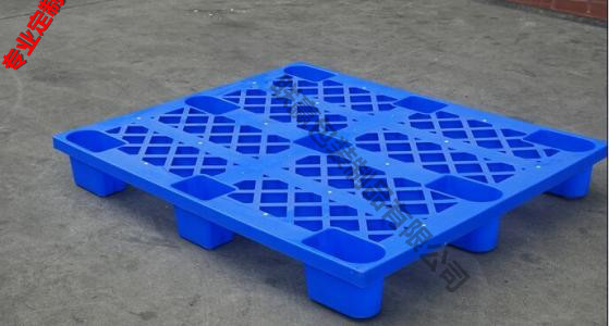 单面蓝色九脚塑胶托盘 1200*1000*145 PE全新料 珠三角可送货上门