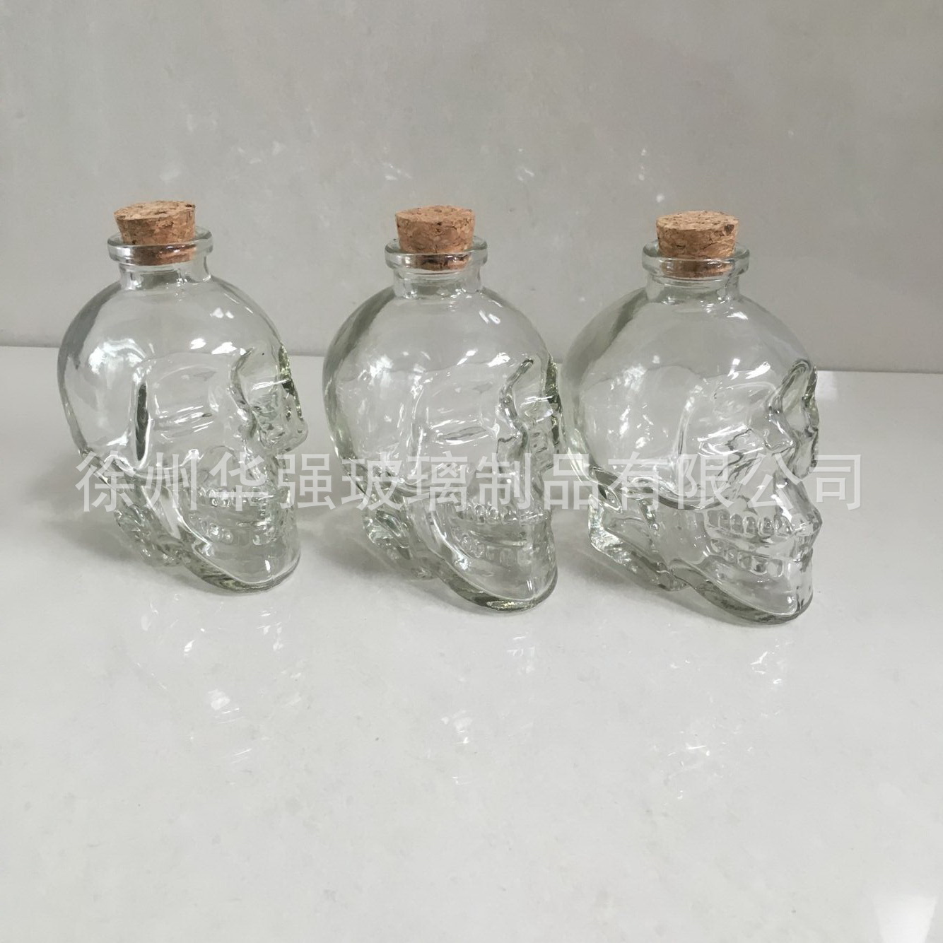 创意装饰玻璃杯空酒杯饮料杯透明骷髅头酒杯红酒杯密封红酒瓶酒具