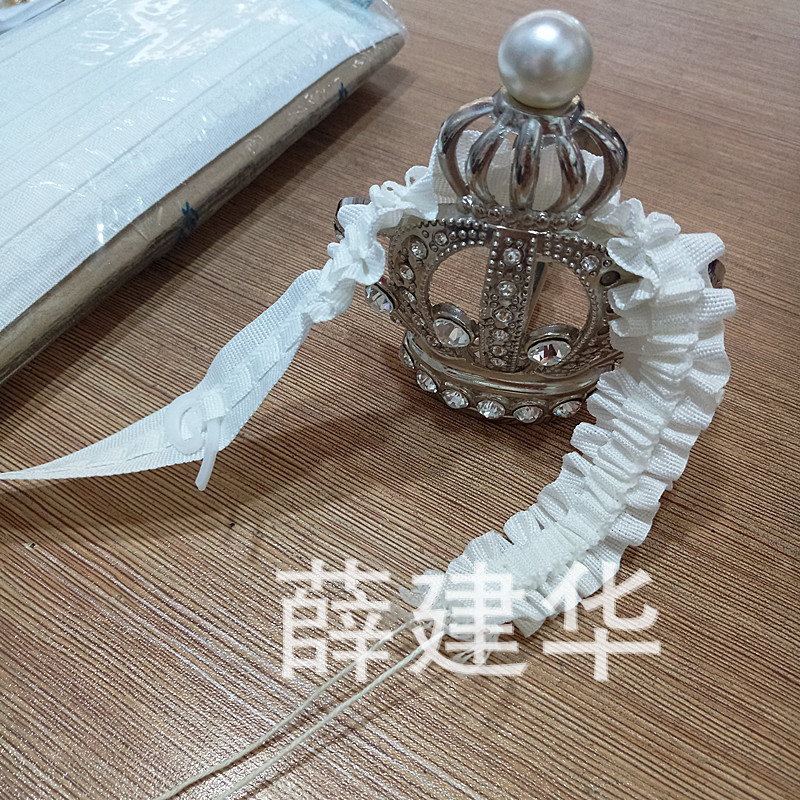 产地货源窗帘饰品配件辅料绑带布带白色英式加密2.5CM小抽带 现货|ms