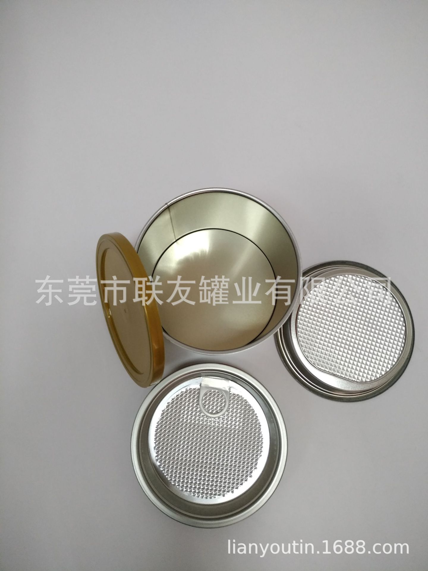 东莞厂价直销精美印刷401#易撕盖海苔马口铁易拉罐定制新款上市