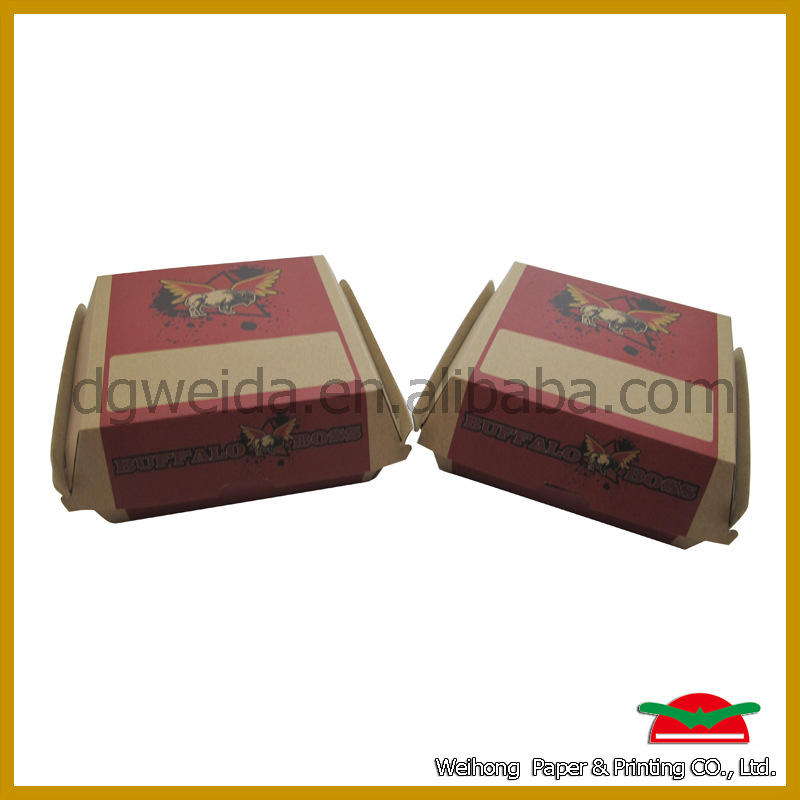 印刷一次性食品级汉堡盒汉堡包装盒 西餐快餐外卖打包盒 欢迎咨询