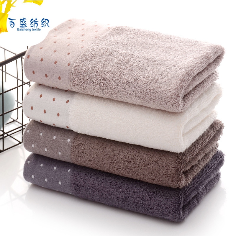 [Bamboo fiber towel]goods in stock supply Jacquard weave soft Bamboo fiber towel customized logo thickening Absorbent towel