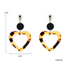 Earrings heart-shaped, accessory, 2018, Korean style, wholesale