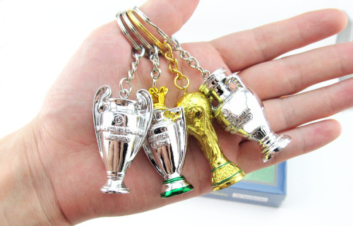 Resin Trophy Keychain Gold Cup America's Cup Champions League Premier League European Cup Keychain Ornaments Fan Supplies