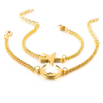 Hot Sale Xingyue Bracelet Set Moon Star Bracelet Gold Plated Silver Cartoon Moon Bracelet Wholesale display picture 14