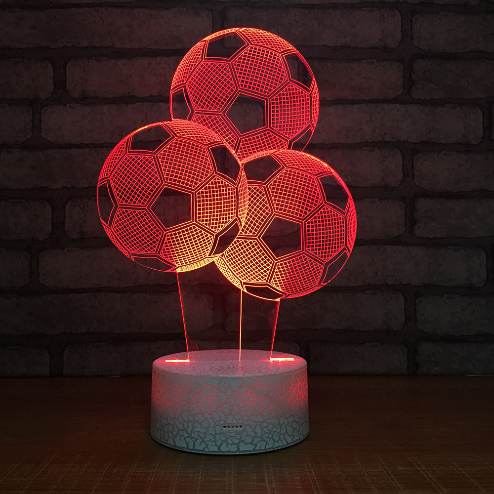 亚马逊爆款 爆裂纹3D灯小夜灯台灯