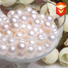 银生 淡水珍珠淡水珍珠AAAAA 饱满圆珠子  8-9mm圆珠半孔 散珠批