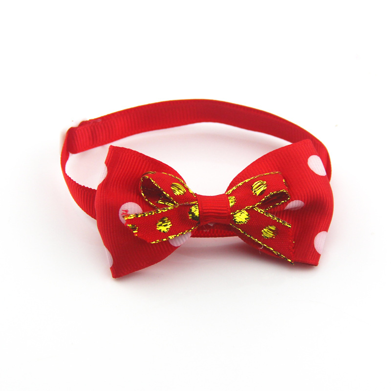 8g Weight Costume Props Event & Party Supplies Pet Accessories Type Of Pet Supplies Christmas Occasion Ribbon Material Christmas Festival Color Block, Polka Dots Pattern All Seasons Season Bowknot Design Casual Style Casual Ribbon Christmas Color Block Polka Dots Bowknot Pet Accessories 8