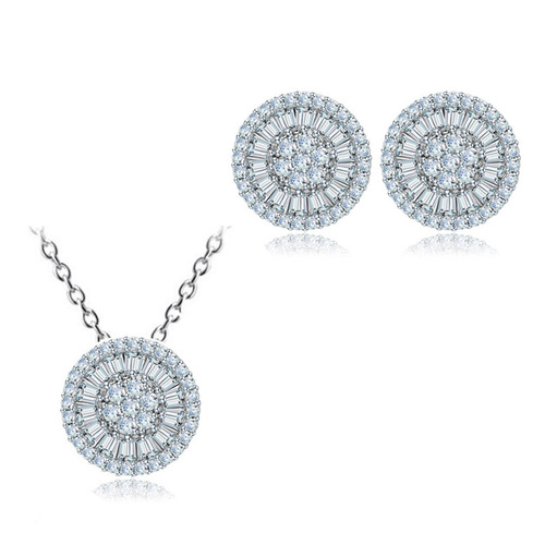 Taobao Tmall chain set kit zirconia necklace earrings Korean style fashion accessories factory direct supply wholesale