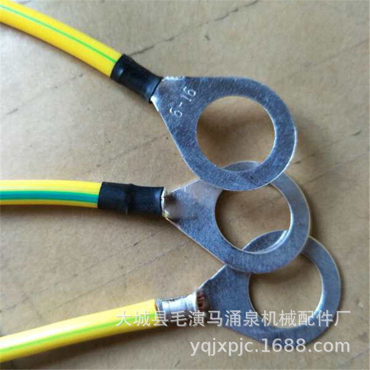 供应幕墙防雷耐老化黄绿接地线 阀门管道法兰盘防静电双色接地线