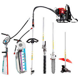 四冲程背负式五合一割草机绿篱机高枝锯高枝绿篱机剪茶机华盛动力