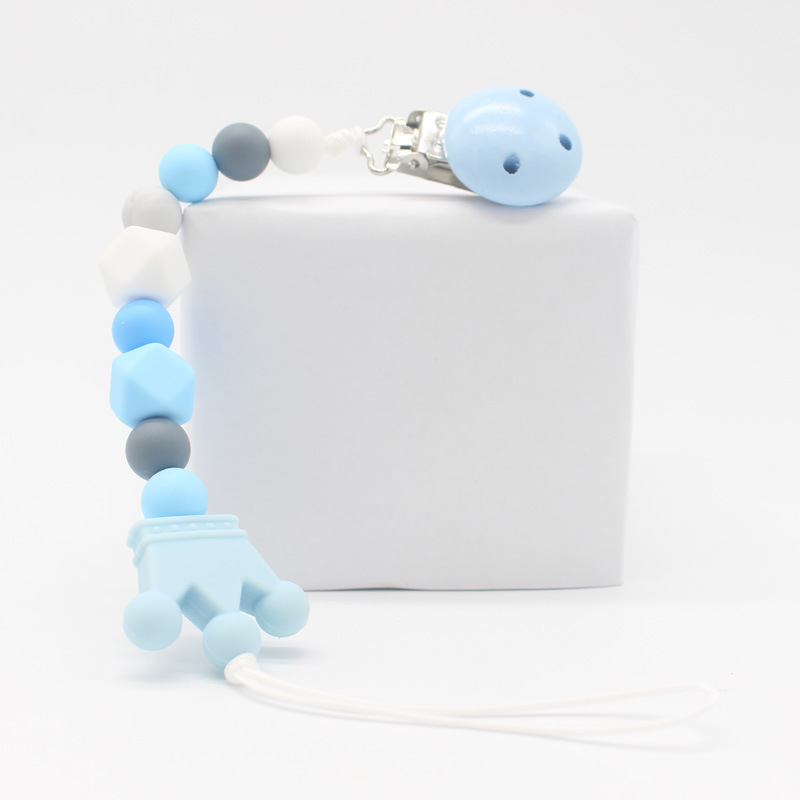 Suministros para bebés chupete Cadena de chupete de silicona para bebés clip Amazon Comercio exterior Venta caliente cadena anti-caída cadena chupete