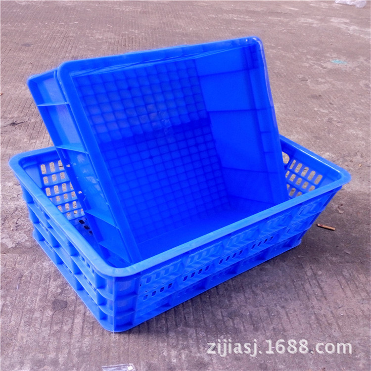 加厚水果蔬菜物流运输610塑料周转筐 大号镂空仓库塑料胶框子箩筐