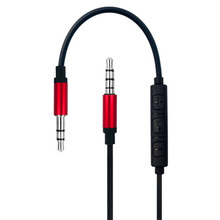 跨境AUX音頻線3.5公對公耳機線帶線控頭戴耳機音頻線音響音頻線