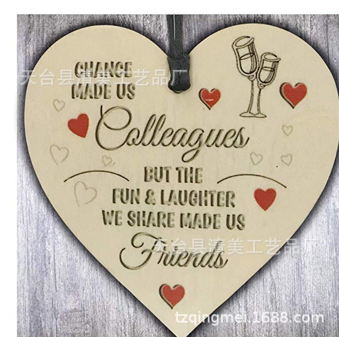 40 estilos 100mm amor madera chip colgante DIY madera colgante 1 paquete