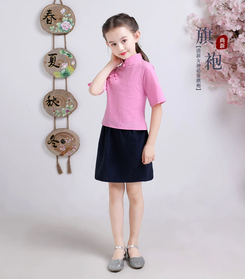 Summer dress, Hanfu, set, cheongsam, 2020