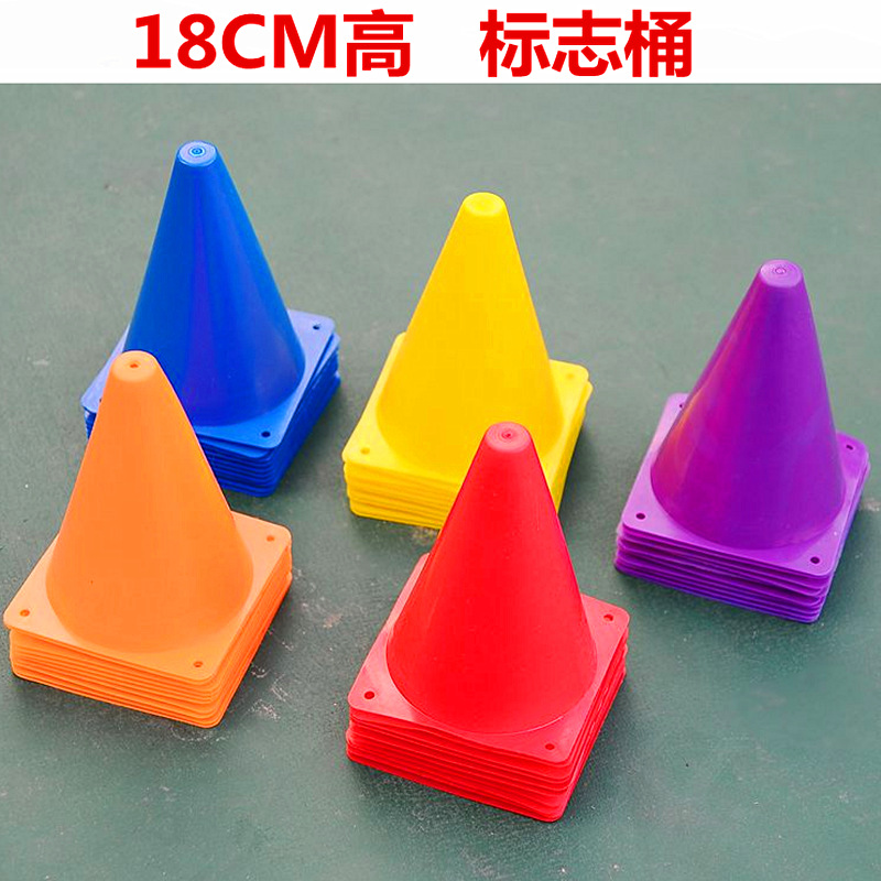 18cm sign barrel marker obstacle road sign barrier sign cone football training equipment